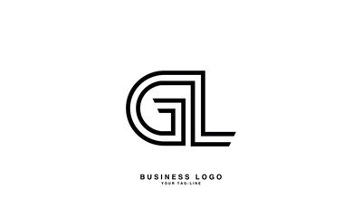 GL, LG, G, L, Abstract Letters Logo Monogram