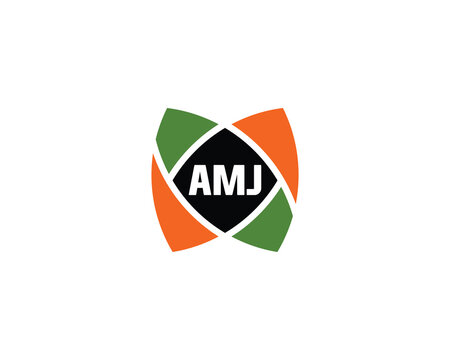 AMJ Logo design vector template