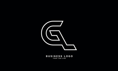 GL, LG, G, L, Abstract Letters Logo Monogram