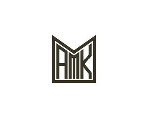 AMK logo design vector template