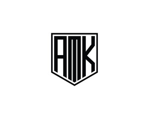 AMK logo design vector template