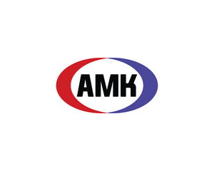 AMK logo design vector template