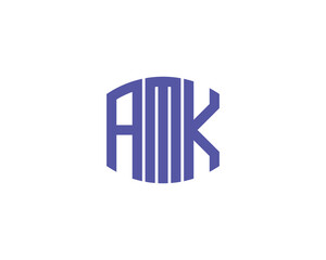 AMK logo design vector template