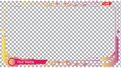 HUD elements set overlay stream transparent background, cinema, film, video conferencing, 16:9