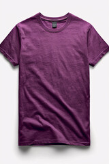 Fashion Precision, Purple T shirt Expertly Crafted Flat Lay Mockup for Logo Branding on Men's and Women's Tees