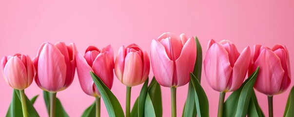 pink tulip flowers