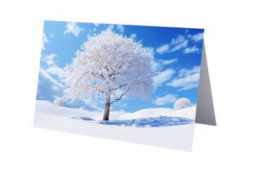 Scenic View Postcard Isolated On Transparent Background