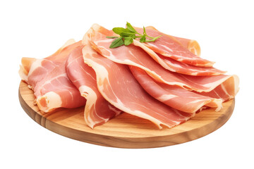 Slice of Prosciutto Isolated On Transparent Background
