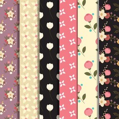 Multicolor Floral Pattern Background Collection