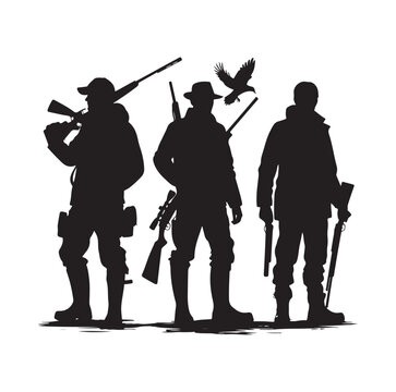 Hunting Man Silhouette vector silhouette