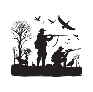 recommend clip art: Hunting Man Silhouette vector silhouette