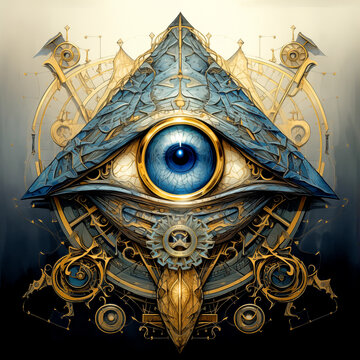 Eye of Providence, the All-seeing eye of God, famous symbol of the Masons and Illuminati.

