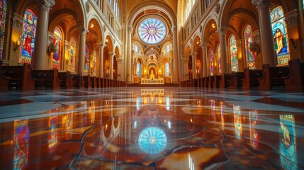 Obraz premium Photo of church interior design