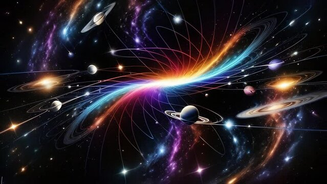 a beautiful and vibrant optical illusion of infinity in space hyper-realistic, high dynamic range, rich colors, vertical video