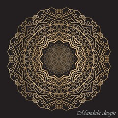 Rounded Mandala With Dark Background