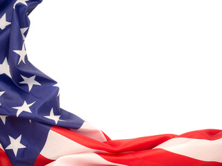 Part of the American flag is on a transparent background.