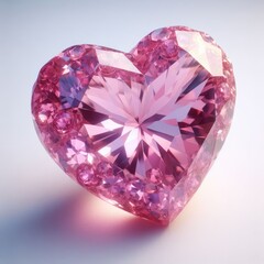 crystal heart with diamonds
