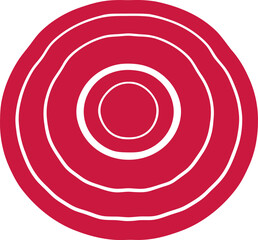 Round shape illustration. Abstract circle pattern hand drawing design element