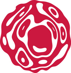 Round shape illustration. Abstract circle pattern hand drawing design element