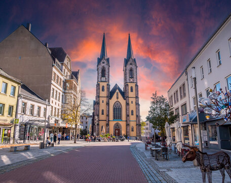 City church in Hof an der Saale Bavaria Germany