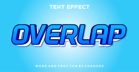 Overlap editable text effect