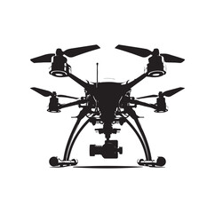 Drone vector illustration silhouette style icon