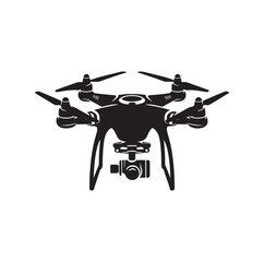 Drone vector illustration silhouette style icon