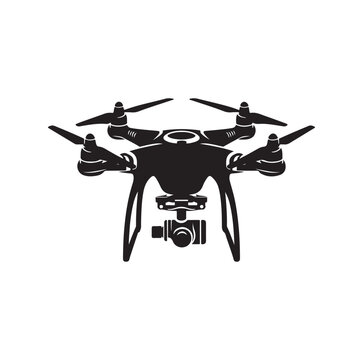 recommend clip art: Drone vector illustration silhouette style icon