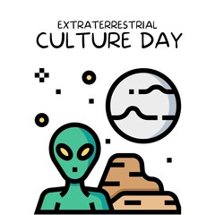 White Illustration EXTRATERRESTRIAL  CULTURE   Day  Post 
