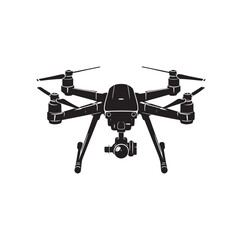 Drone vector illustration silhouette style icon