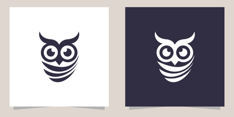 owl logo design vector