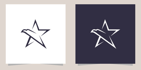 eagle with mountain logo design