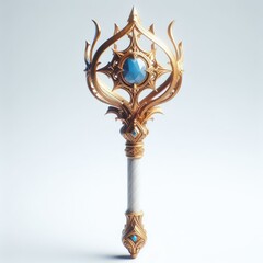 antique golden magic staff
