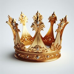 golden crown isolated on white
