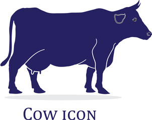 cow silhouettes vector illustration for design
