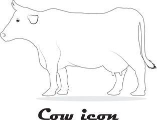 cow silhouettes vector illustration for design