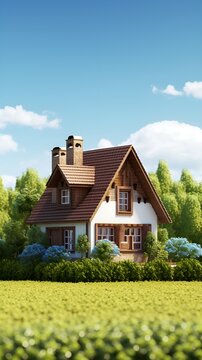 House portrayed in stock photography with architectural charm , house, stock photography, architectural charm