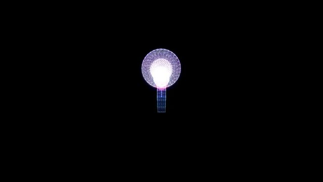 Rocket launcher with missiles. Glowing Light Particles and lines form a grid rocket propelled grenade launcher.