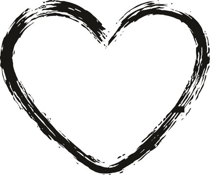 Grunge heart love shape vector editable premium icon