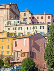 Fototapeta na wymiar Jesi, Italy - one of the most tipycal villages of Marche region, Jesi displays a number of wonderful Old Town highlighted by medieval buildings and alleyways