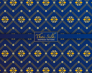 Seamless pattern background. Inspired by traditional North Eastern Thai silk pattern.