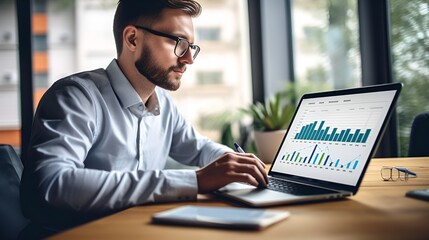 Marketing Professional Analyzing Campaign , Marketing Professional, analyzing, campaign