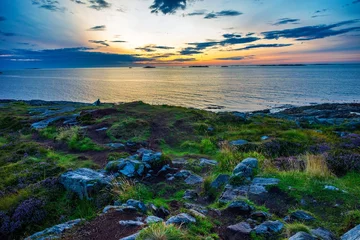 Fotobehang Atlantische weg Landschaft in Norwegen