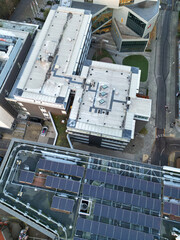 High Angle View of Downtown Buildings at Central Luton City of England UK. December 1st, 2023
