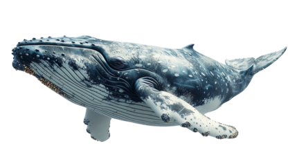 Whale isolated on white background