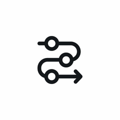 Roadmap Map Objectives Goals Vector Icon Sign Symbol