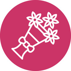 Flower Bouquet Icon Style
