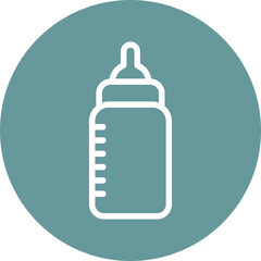 Milk Bottle Icon Style