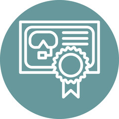 Diving Certificate Icon Style