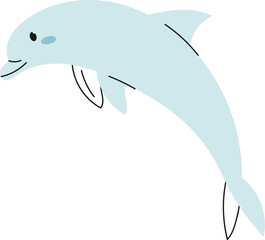 Dolphin Hand Drawn